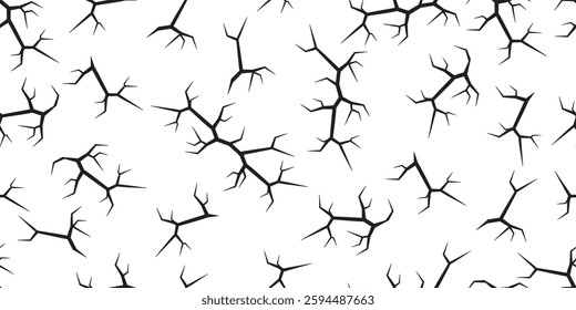 black white wall crack seamless pattern