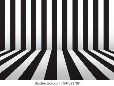 Black white wall and floor design space background vector illustration.