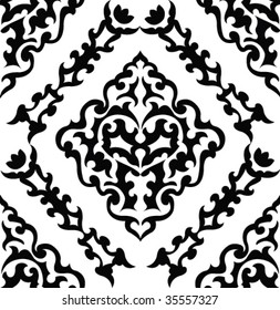 Black and white wallpaper with pattern