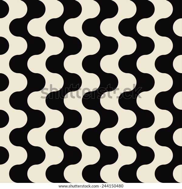 black and white wallpaper pattern of half\
circle waves. can be tiled\
seamlessly.