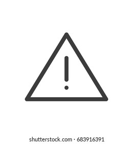 Black and white warning icon