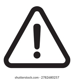 A black and white warning sign featuring an exclamation mark, used to alert of potential danger or hazard.