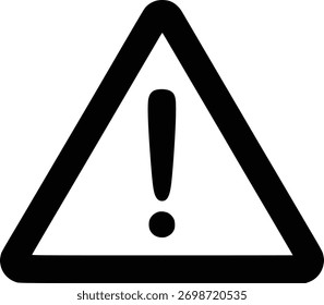 Black and White Warning Symbol: Universal Caution Sign for Safety Alerts