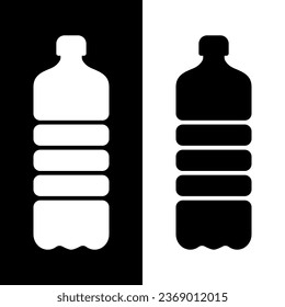 black and white water bottle icon