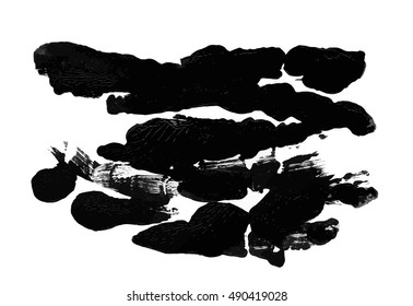 Black and white watercolor abstract blots background vector