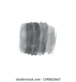 Black & White watercolor shades paint stroke background splash texture design.