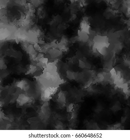 Black and white watercolor texture background. Awesome abstract pattern, expressive messy vector illustration.