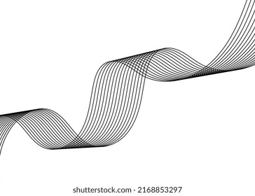 Black and white wave abstract background.
