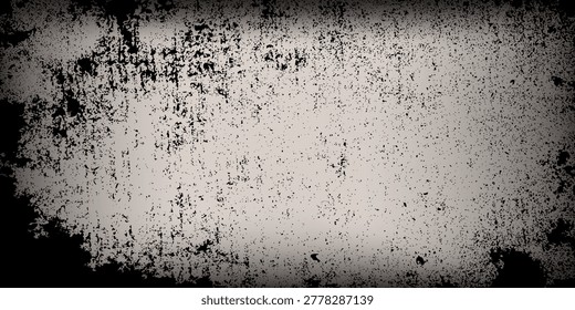 Black with white wave abstract background for design, rough noise grungy grain brushed metal effect, gradient header banner, abstract poster cover background design