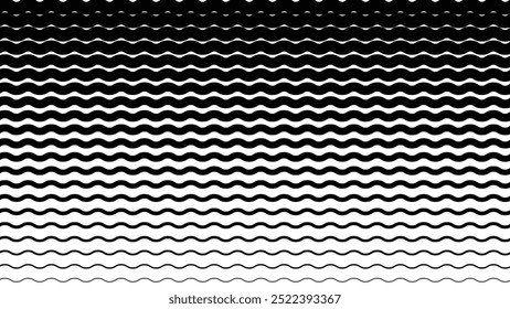 Fondo abstracto de líneas de onda en blanco y negro para fondo o presentación