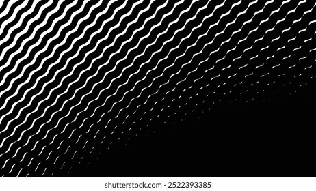 Black and white wave lines abstract background for backdrop or presentation