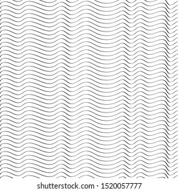 black white wave pattern background design, Seamless geometric pattern with wavy lines. 