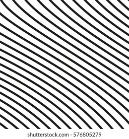 Black and white wave stripe optical abstract design. Vector background