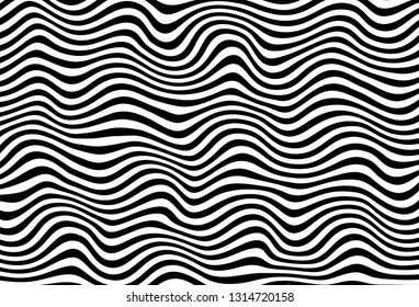 Black White Seamless Wave Pattern Stock Vector (Royalty Free) 310991843 ...