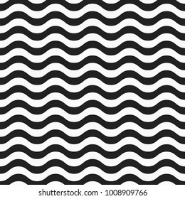 Black and white waves pattern. Background for your design. Vector illustration.