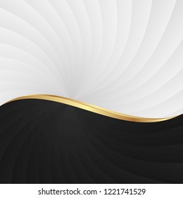 black and white wavy abstract background divided into two
