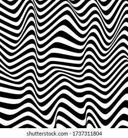 black and white wavy abstract background vector illustrations