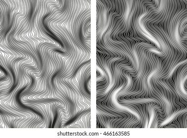 Black and white wavy backgrounds