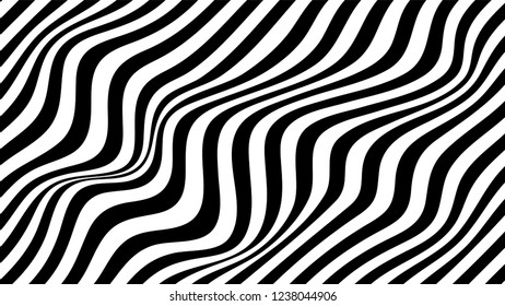 Black White Wavy Line Pattern Background Stock Vector (Royalty Free ...