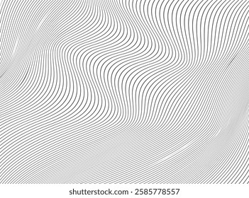 Black and white wavy line pattern
