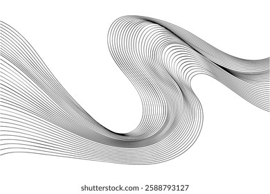 Black and white wavy line pattern