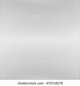 Black and White Wavy Lines Pattern - Background Design