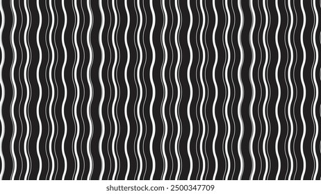Black and white wavy seamless pattern vector image for backdrop or presentation