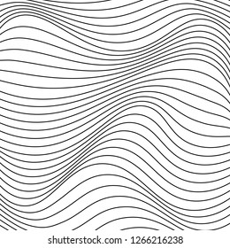 black and white wavy stripes background