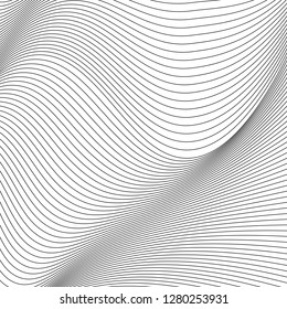black and white wavy stripes background