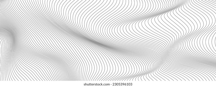 black and white wavy stripes background