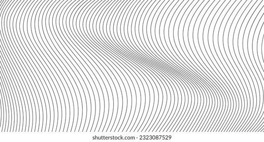 fondo de rayas onduladas en blanco y negro. Ilustración del vector