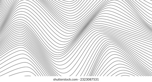 fondo de rayas onduladas en blanco y negro. Ilustración del vector
