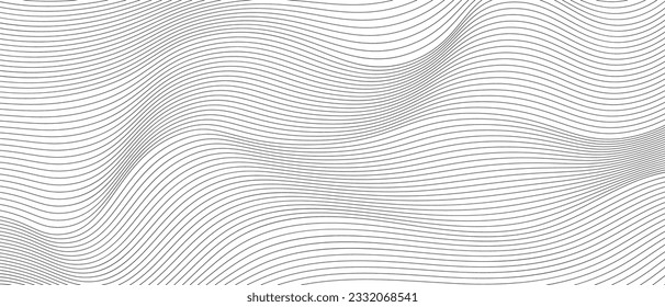 black and white wavy stripes background