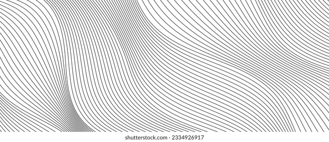 fondo de rayas onduladas en blanco y negro. Ilustración del vector