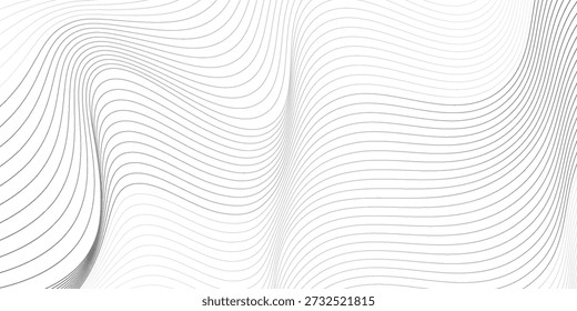black and white wavy stripes background. Eps10