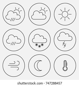 Black and white weaher icon set for services and etc
