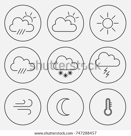 Black and white weaher icon set for services and etc