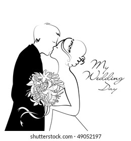 Black and White Wedding Background