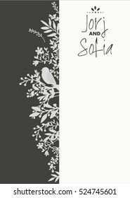 Black and white Wedding Invitation