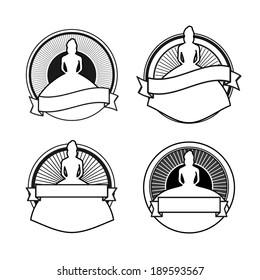 Black and white wedding stamps: bride's dress