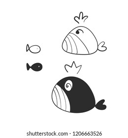 black and white Whale