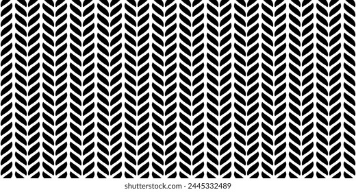 black white wheat seamless pattern