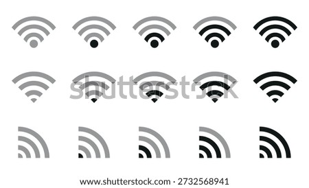 Black and White Wi-Fi Logo