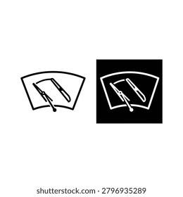 Black and white windshield wiper icons