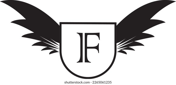 Schwarz-Weiß-Logo von F