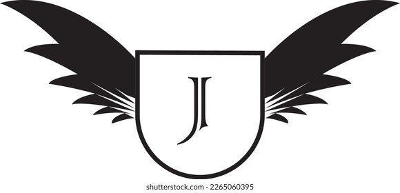 Black White WIng Logo OF J