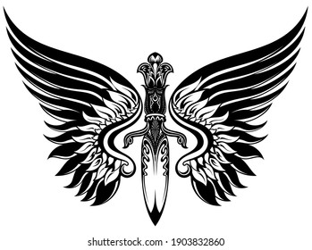 441 Angel sword wing logo Images, Stock Photos & Vectors | Shutterstock