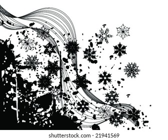 Black and white winter background