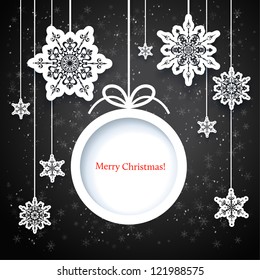 Black and white winter design with space for text