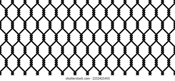 black white wire mesh seamless pattern.chainlink pattern